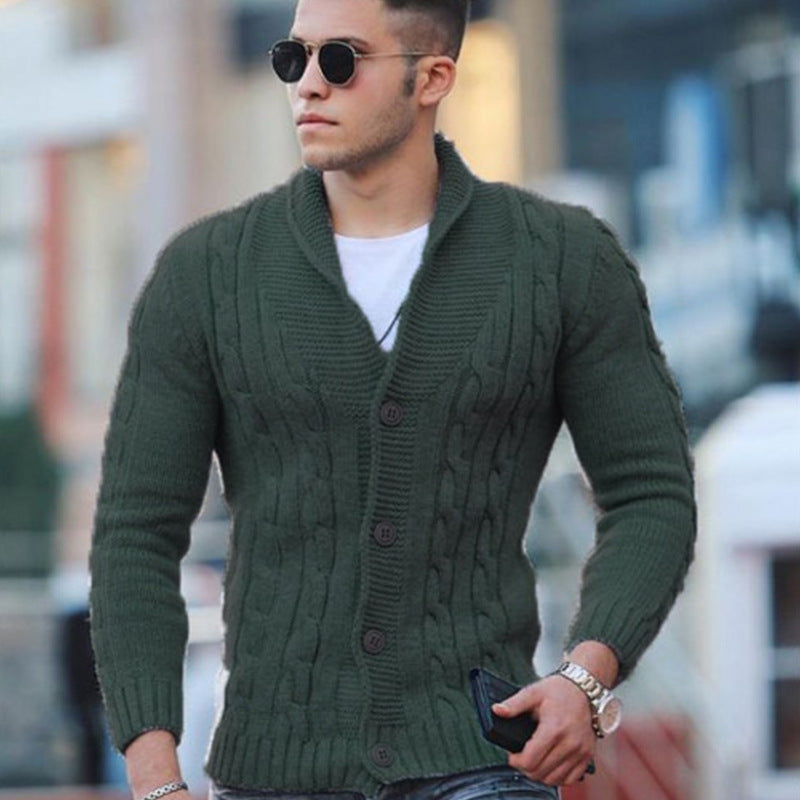 Cardigan Elegante Uomo a Trecce
