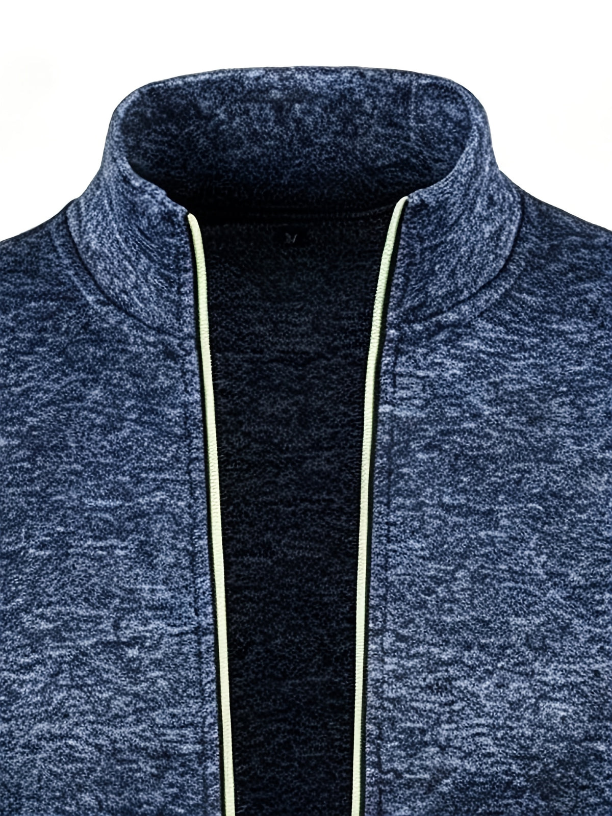 Felpa con Zip Uomo in Maglia Melange