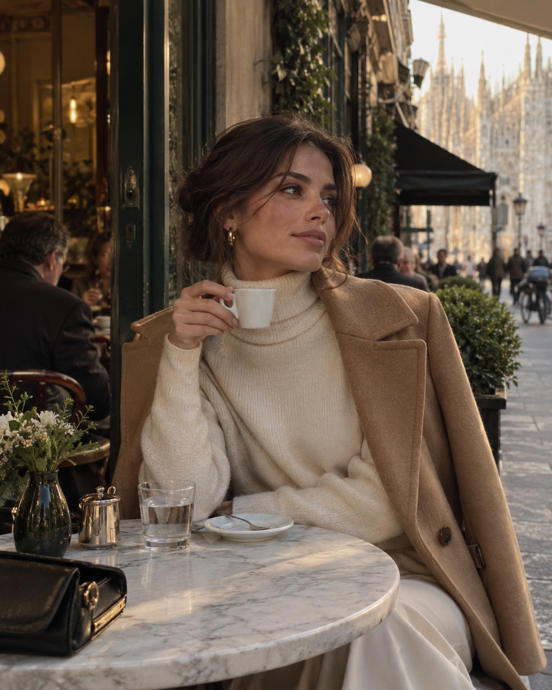Maglione Donna a Trecce con Mezza Zip