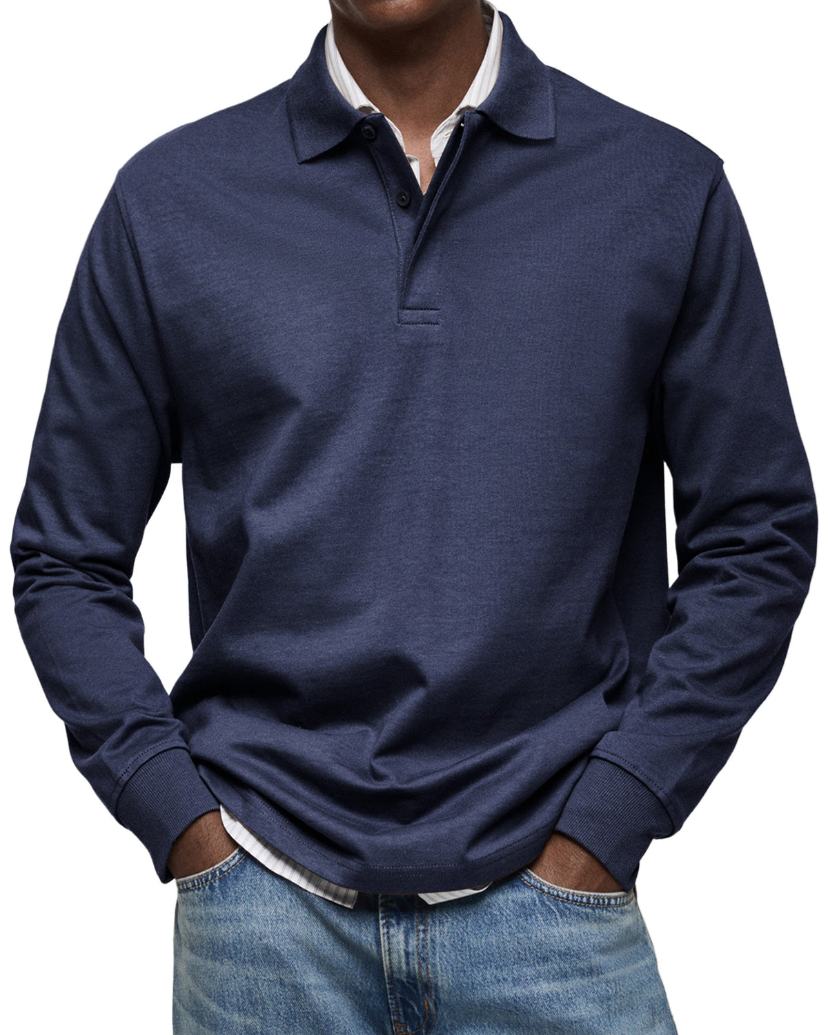 Polo uomo, dettaglio colletto