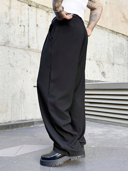 Pantaloni Larghi Uomo con Doppia Pince