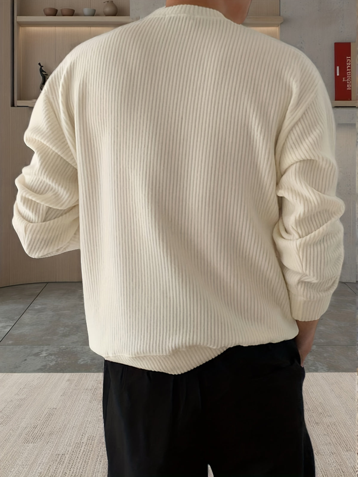 Maglione Uomo Girocollo a Coste