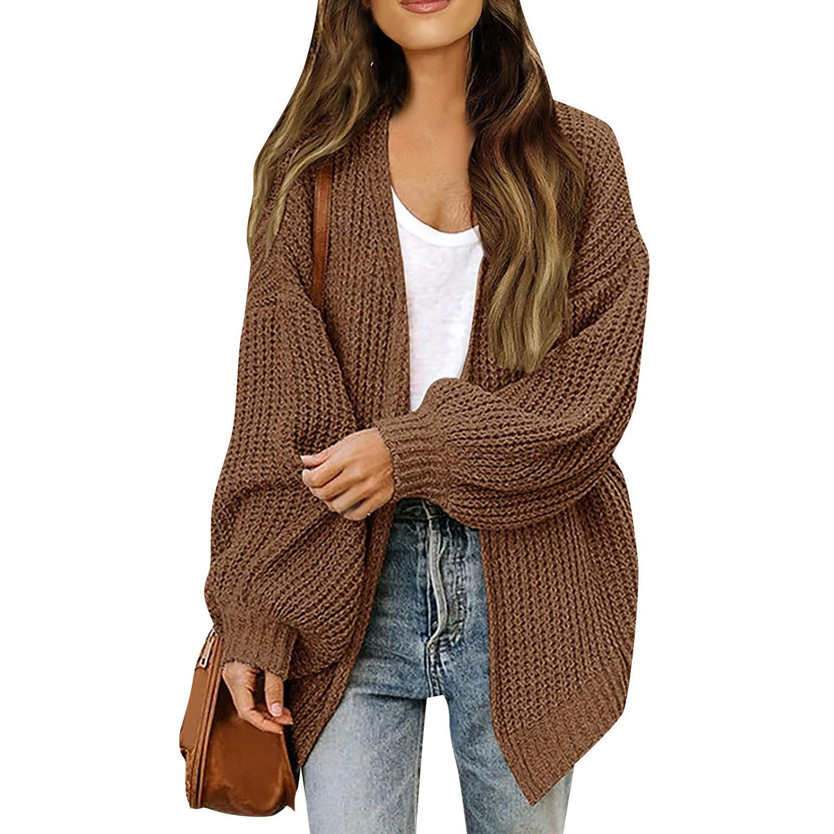 Cardigan Donna Oversize in Maglia Grossa