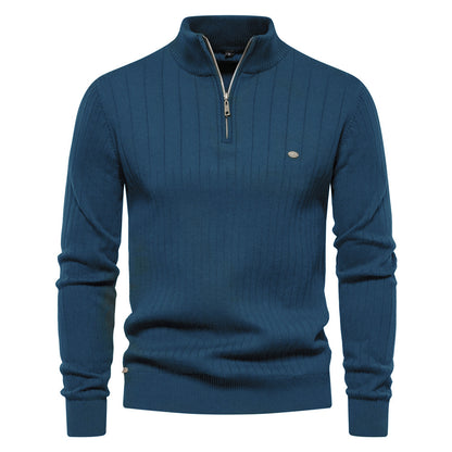 Maglione Uomo Collo Alto a Coste