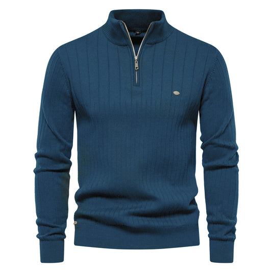 Maglione Uomo Collo Alto a Coste