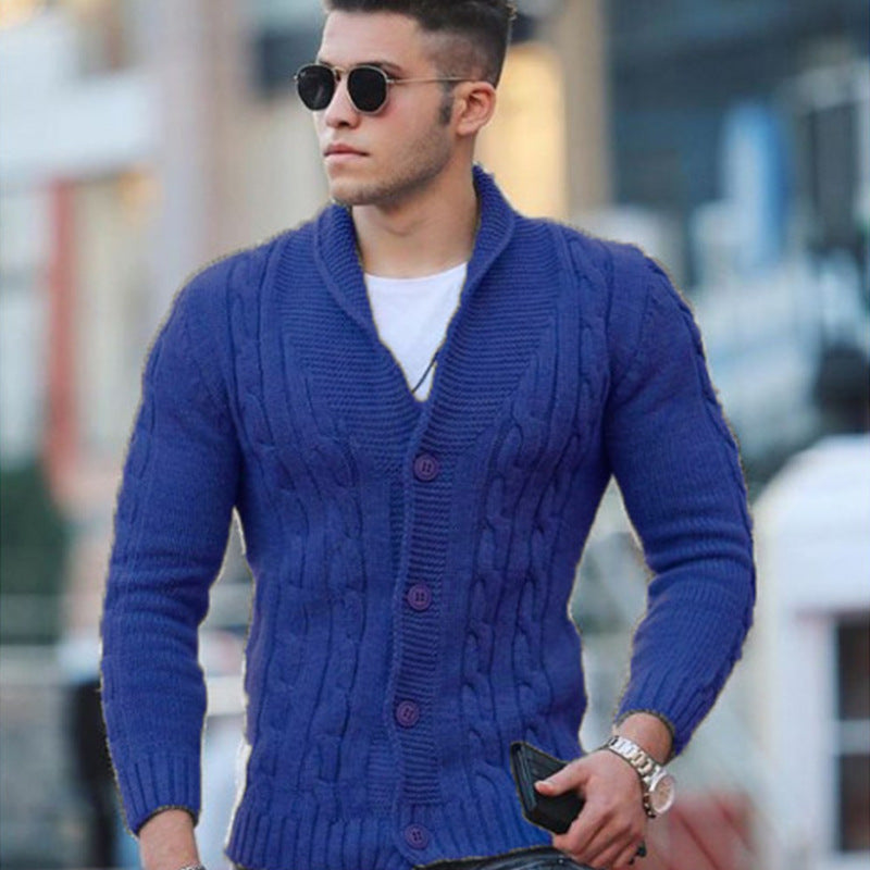 Cardigan Elegante Uomo a Trecce