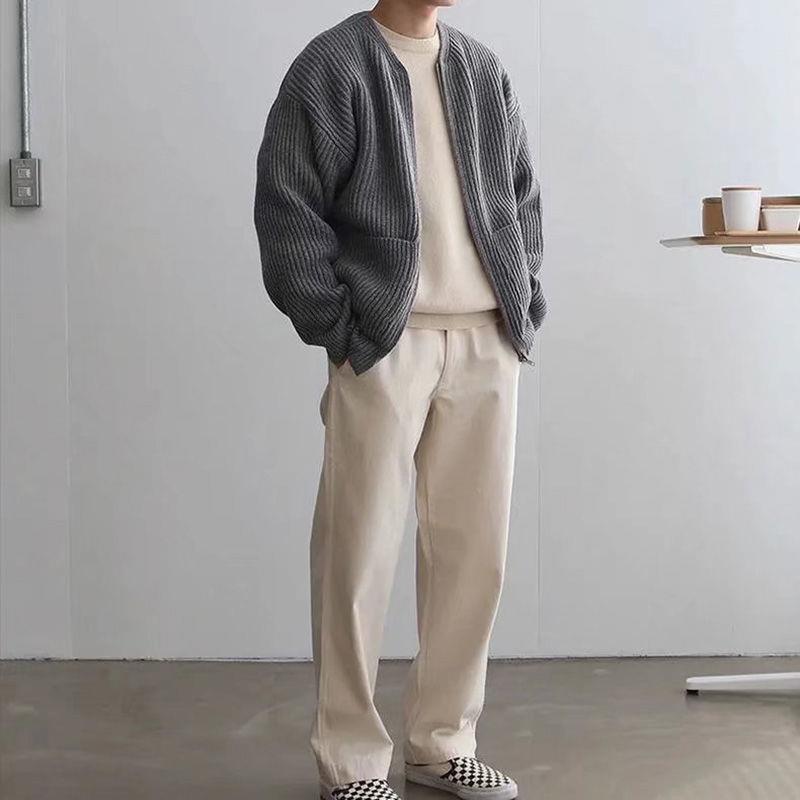Giacca Cardigan Uomo in Maglia Grossa