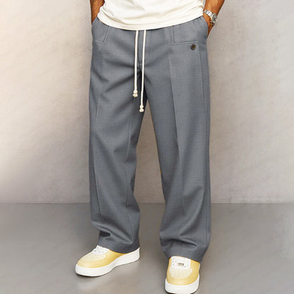 Pantaloni Larghi Uomo con Coulisse Grigio