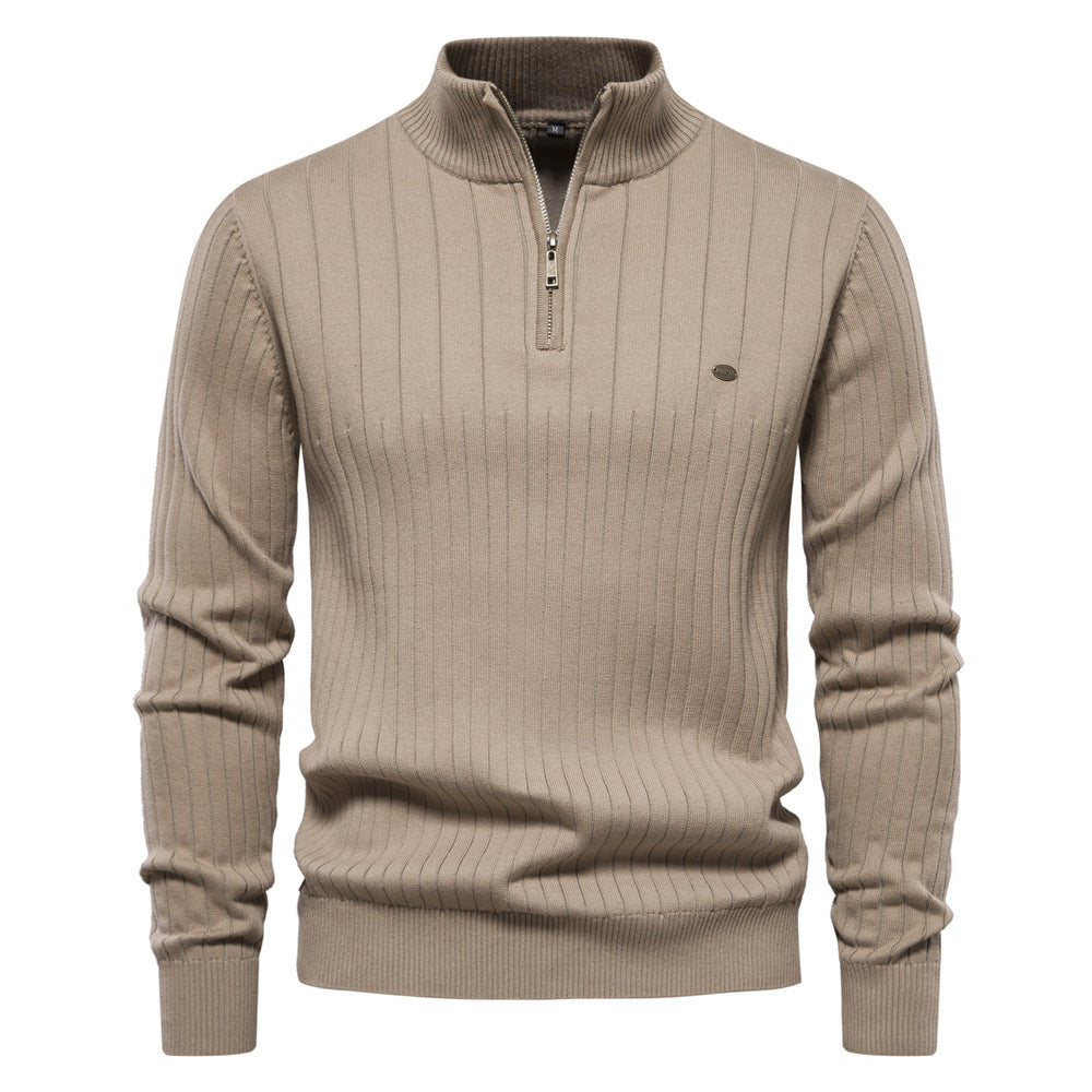 Maglione Uomo Collo Alto a Coste