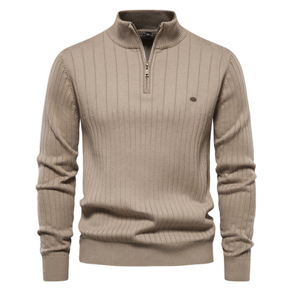 Maglione Uomo Collo Alto a Coste
