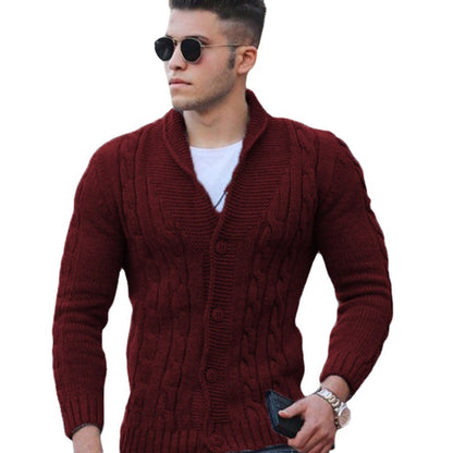 Cardigan Elegante Uomo a Trecce