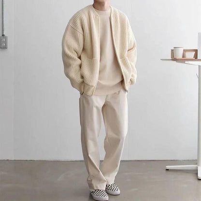 Giacca Cardigan Uomo in Maglia Grossa