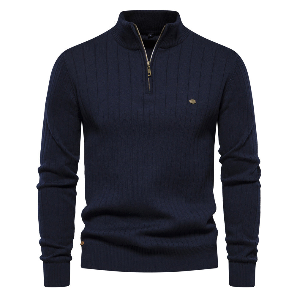 Maglione Uomo Collo Alto a Coste