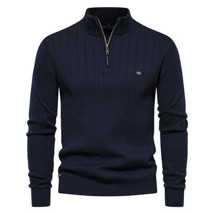 Maglione Uomo Collo Alto a Coste