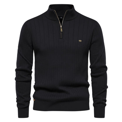 Maglione Uomo Collo Alto a Coste