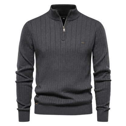 Maglione Uomo Collo Alto a Coste