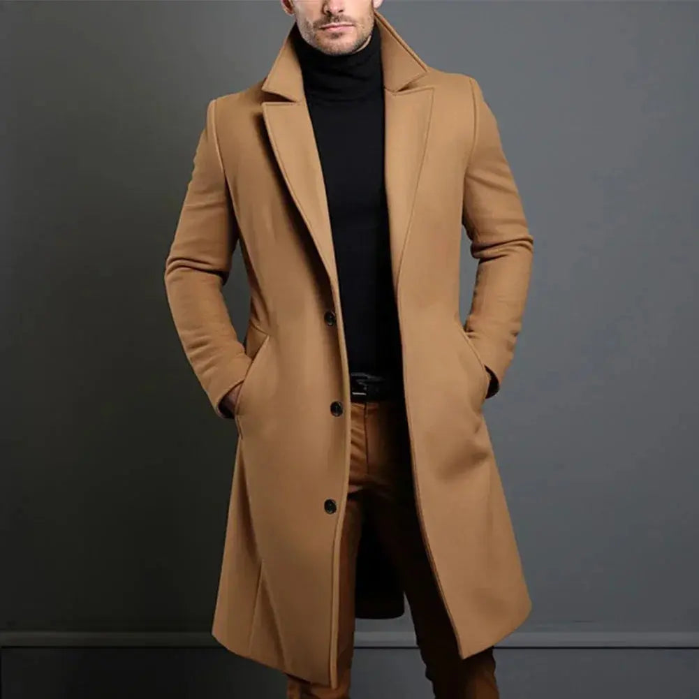 Cappotto uomo lungo invernale, taglio classico
