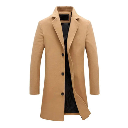 Cappotto uomo lungo, vista laterale