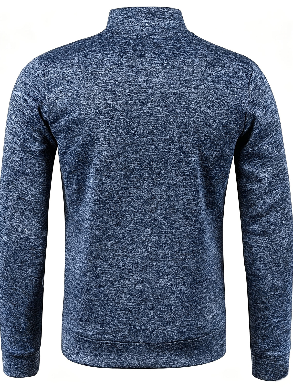 Felpa con Zip Uomo in Maglia Melange