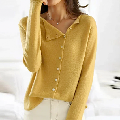 Cardigan donna girocollo, vista frontale
