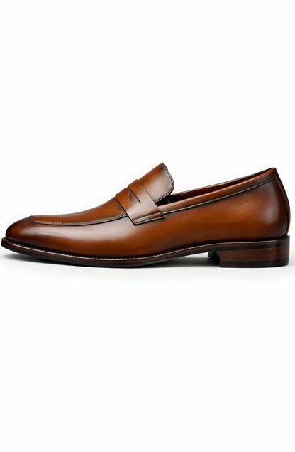 Mocassini uomo penny loafer in marrone
