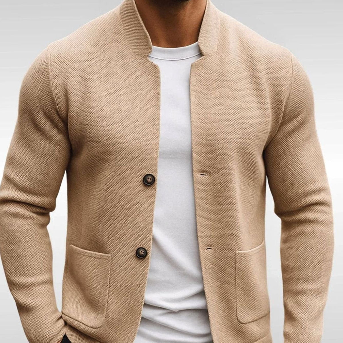 Giacca in maglia uomo, colore alternativo