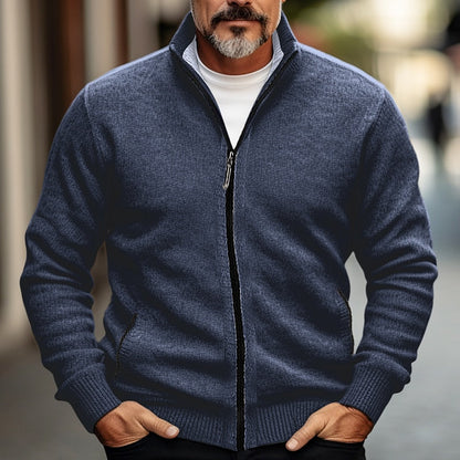 Cardigan Elegante Uomo con Zip Intera