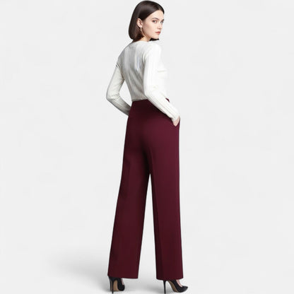 Pantaloni palazzo donna visti di spalle