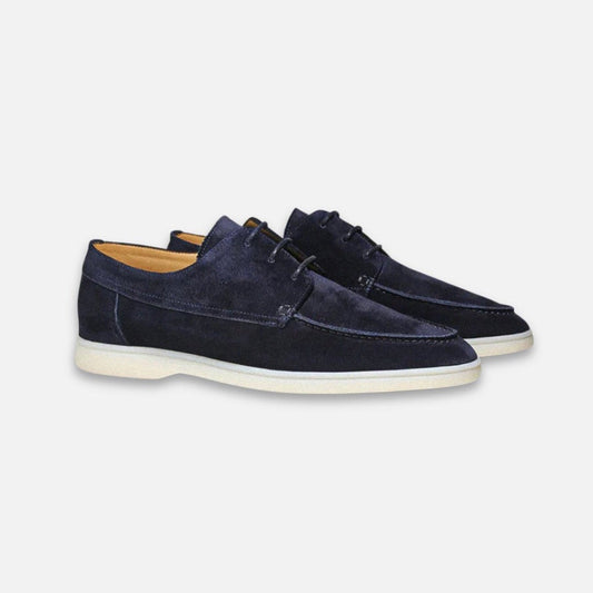 Scarpe da Barca Uomo Effetto Camoscio