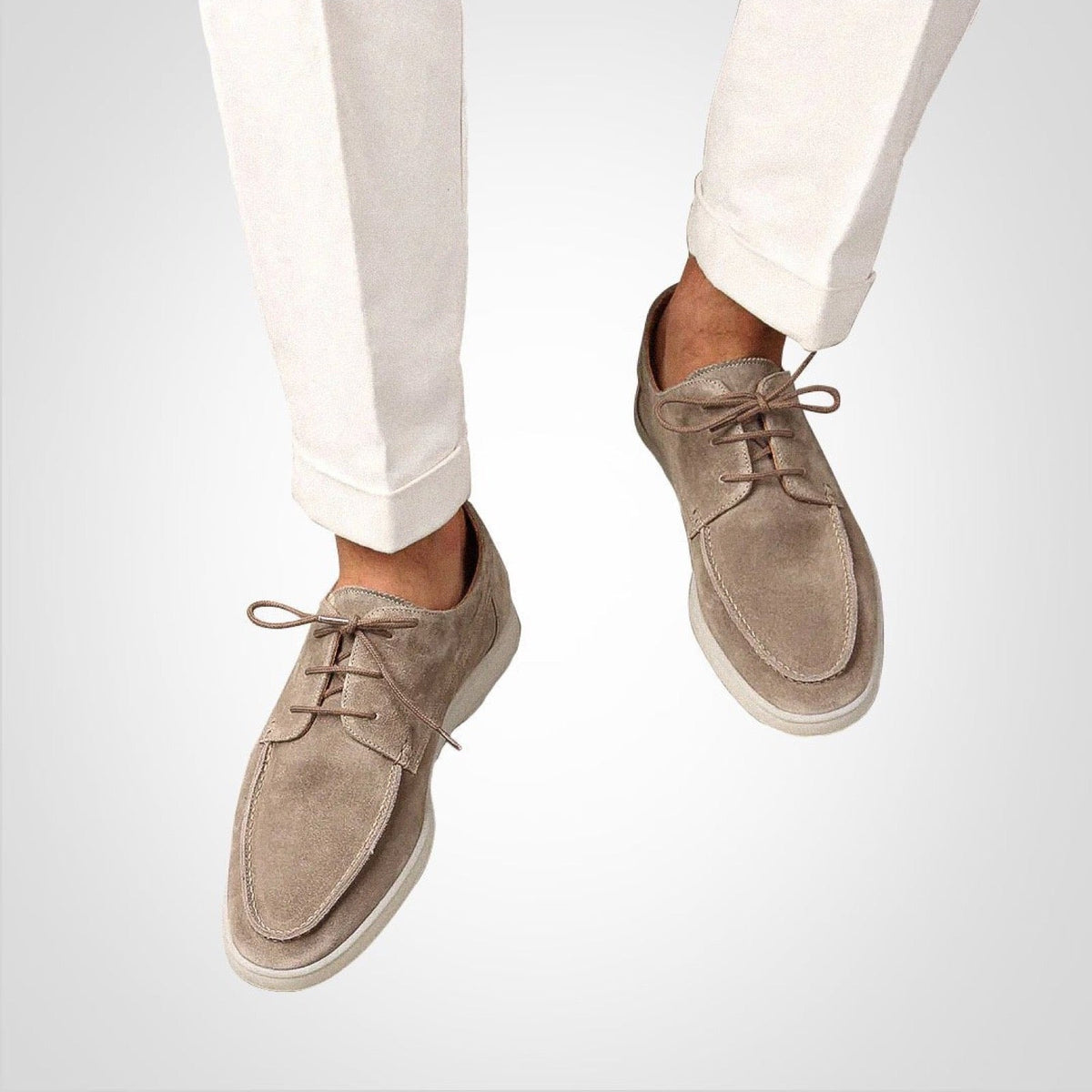 Scarpe da Barca Uomo Effetto Camoscio