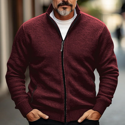 Cardigan Elegante Uomo con Zip Intera